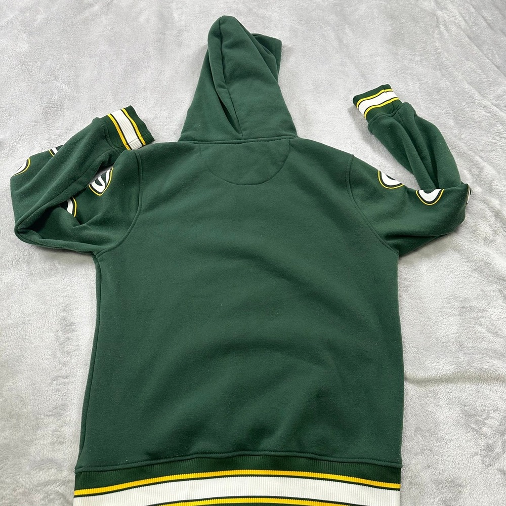 NFL Green Bay Packers Hoodie Mens S Green Embroidered Pullover Fleece Sweatshirt - Picture 4 of 9